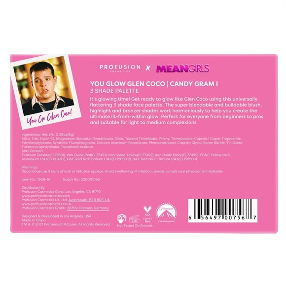 NWT Profusion Cosmetics Mean Girls You Glow Glen Coco - Candy Gram Bronzer 3.5oz - Picture 3 of 8